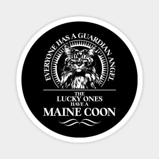 Funny Proud Maine Coon guardian angel cat saying Magnet